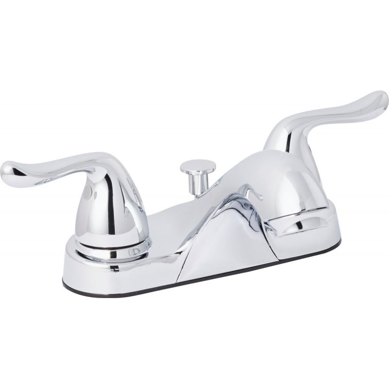 Home Impressions 2 Metal Handle 4 In. Centerset Bathroom Faucet with Pop-Up Transitional