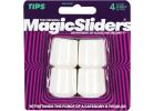 Magic Sliders Rubber Leg Tip 7/8 In., White