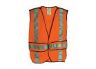 3M TEKK Protection 94625-80030T Reflective Safety Vest, One-Size, Fabric, Fluorescent Orange One-Size, Fluorescent Orange