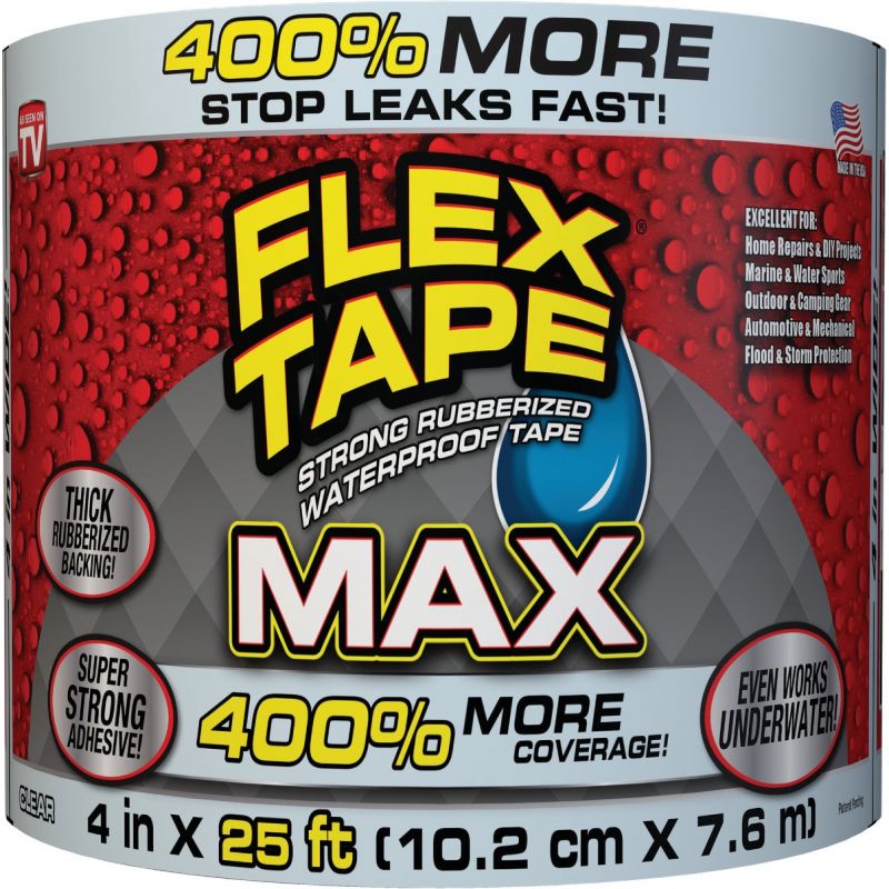 Flex Tape Rubberized Repair Tape 4 In. X 25 Ft., Clear