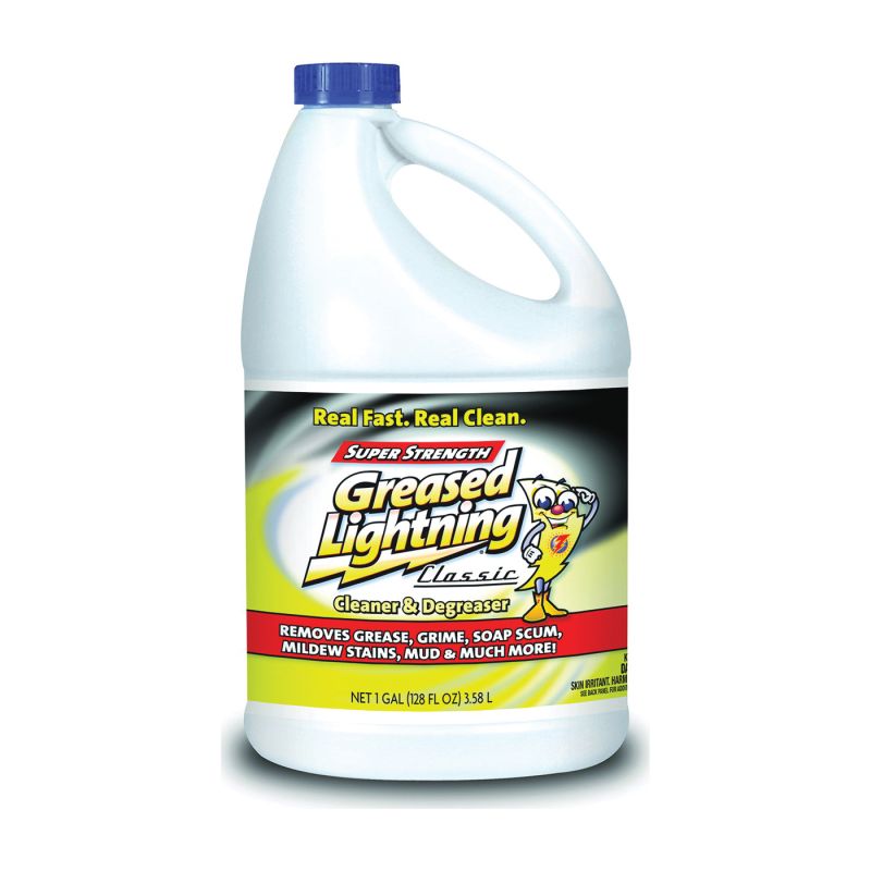 Greased Lightning 51100GRL Cleaner and Degreaser, 128 oz, Liquid, Pleasant Clear