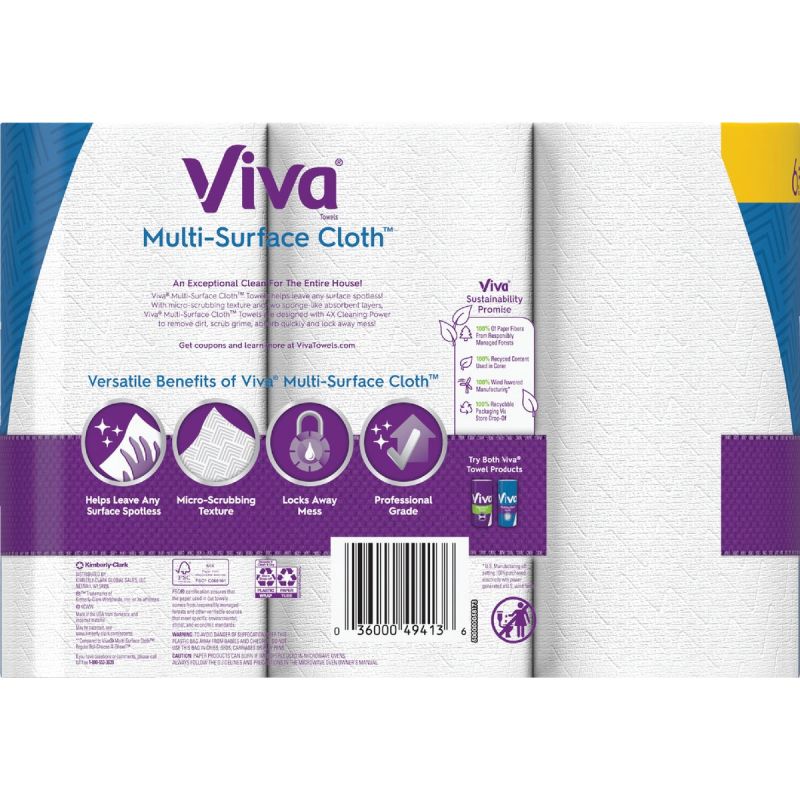 Viva Multi-Surface Cloth Paper Towel White