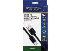 Blue Jet Type-C USB to Type-A USB Charging &amp; Sync Cable Black