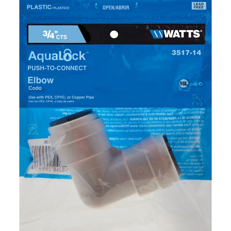 Watts Quick Connect Plastic Elbow