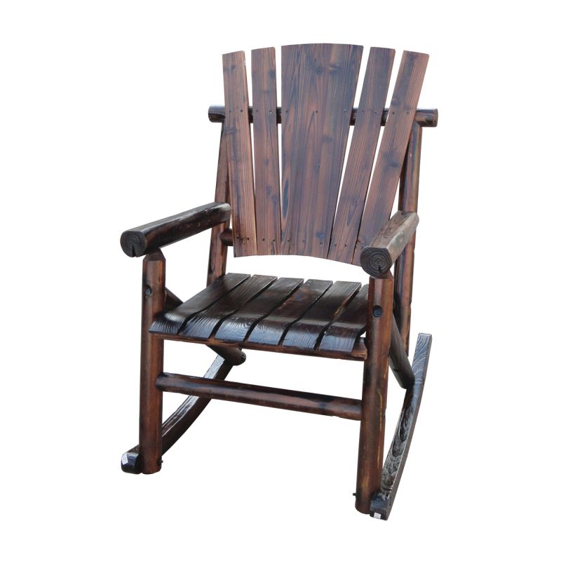 Leigh Country TX 93860 Single Rocker, 29.52 in W, 44-1/2 in H, 300 lb Capacity, Wood Frame 300 Lb