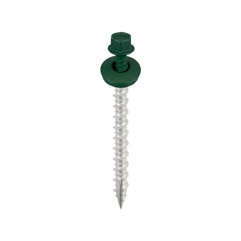 Acorn International SW-MW143FG250 Screw, 3 in L, High-Low Thread, Hex Drive, Type 17 Point, 250/BAG Forest Green