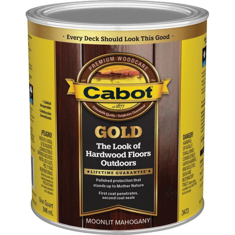 Cabot Gold Exterior Stain Moonlit Mahogany, 1 Qt.