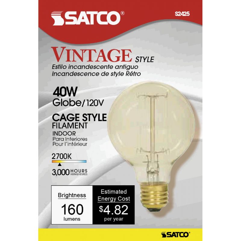 Satco G25 Vintage Edison Decorative Light Bulb