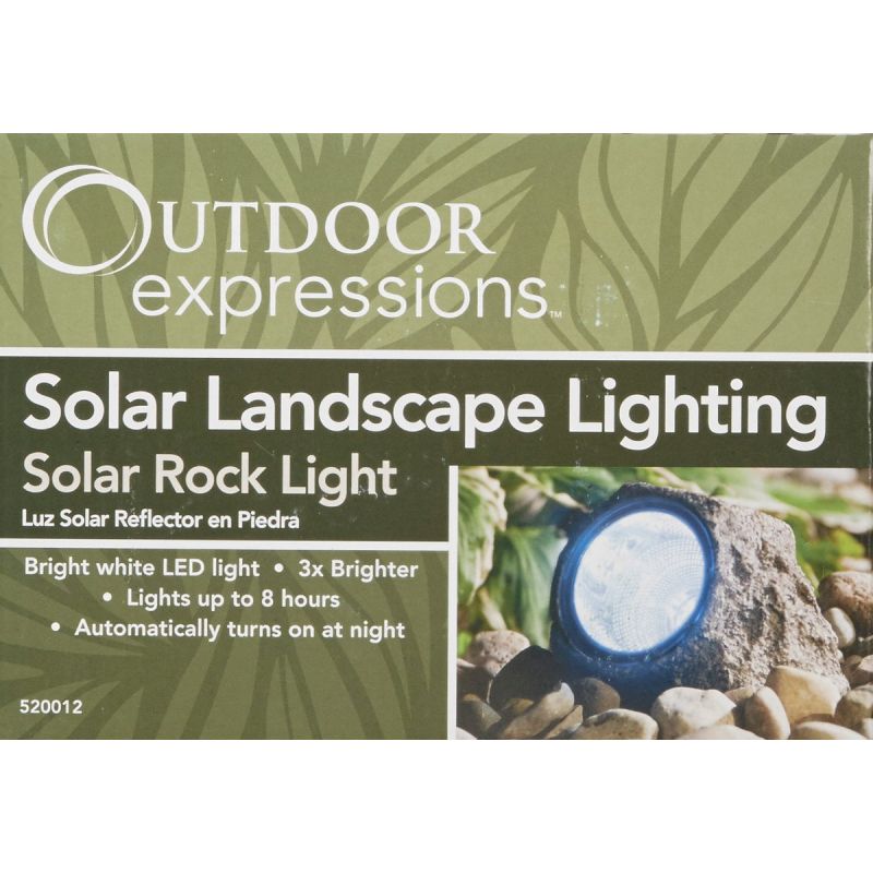 Outdoor Expressions Rock Solar Path Light Tan