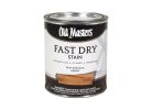 Old Masters 60804 Fast Dry Stain, Dark Mahogany, Liquid, 1 qt Dark Mahogany