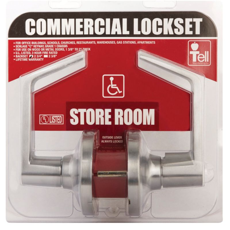 Tell Commercial Heavy-Duty Storeroom Lever Lockset