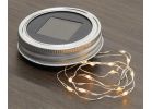 Everlasting Glow Solar Mason Jar Lid With String Lights Warm White