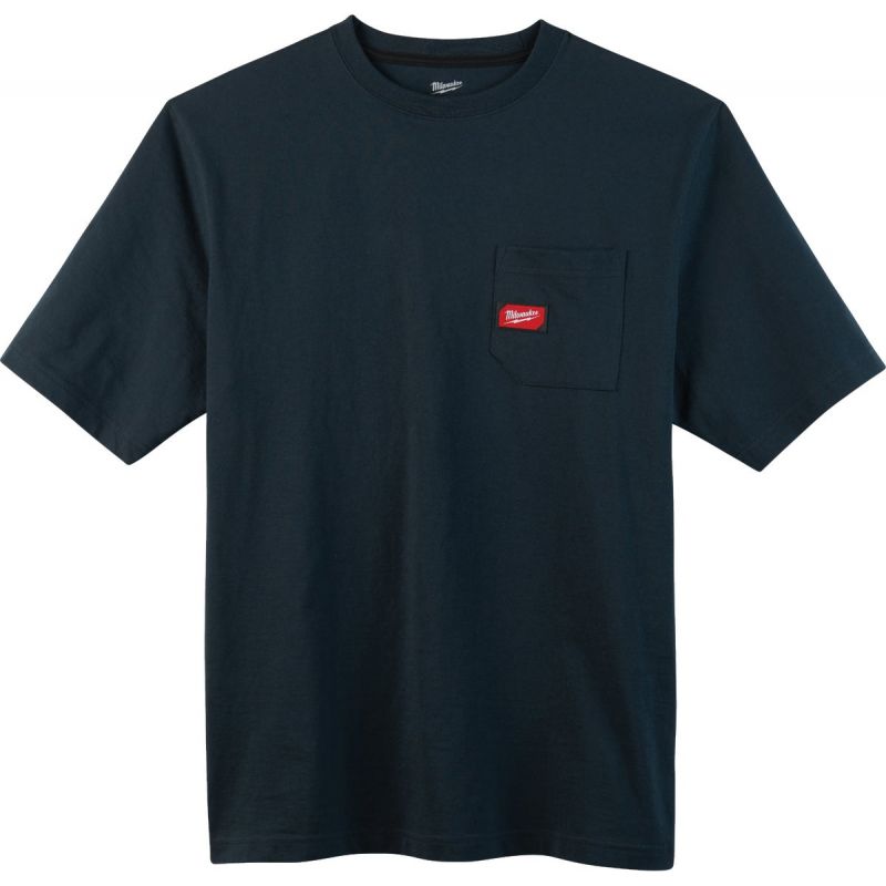 Milwaukee Heavy-Duty Pocket T-Shirt S, Navy Blue
