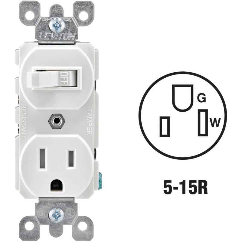 Leviton Commercial Grade Switch &amp; Outlet White
