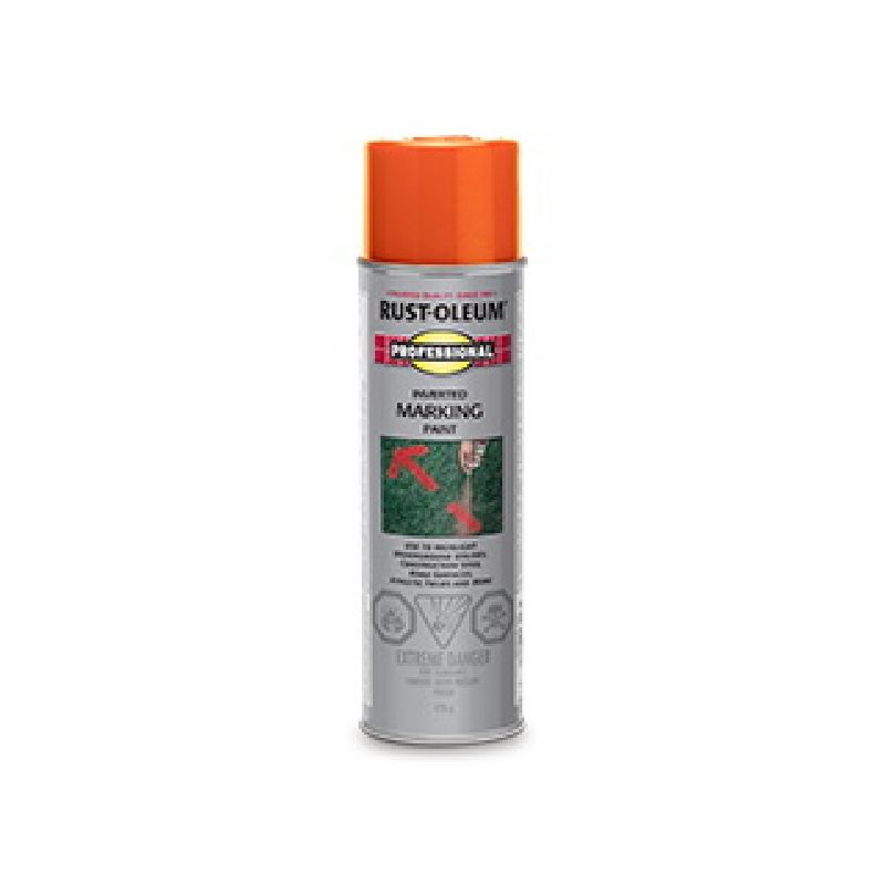 Rust-Oleum N2358838 Inverted Marking Spray Paint, Matte, Orange/Red, 426 g, Can Orange/Red