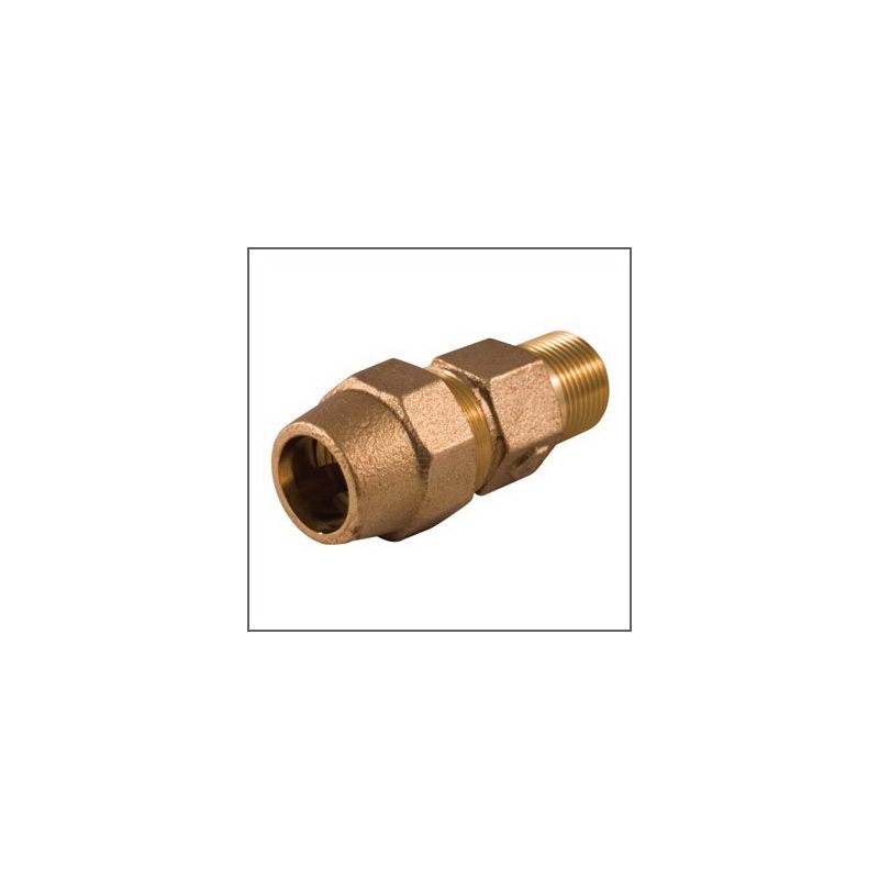 aqua-dynamic 9900-104 Pipe Union, 3/4 in, Compression x MIP, Bronze