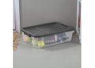 Sterilite 14743V06 Stacker Box, 40 qt, Plastic, Gray Gray
