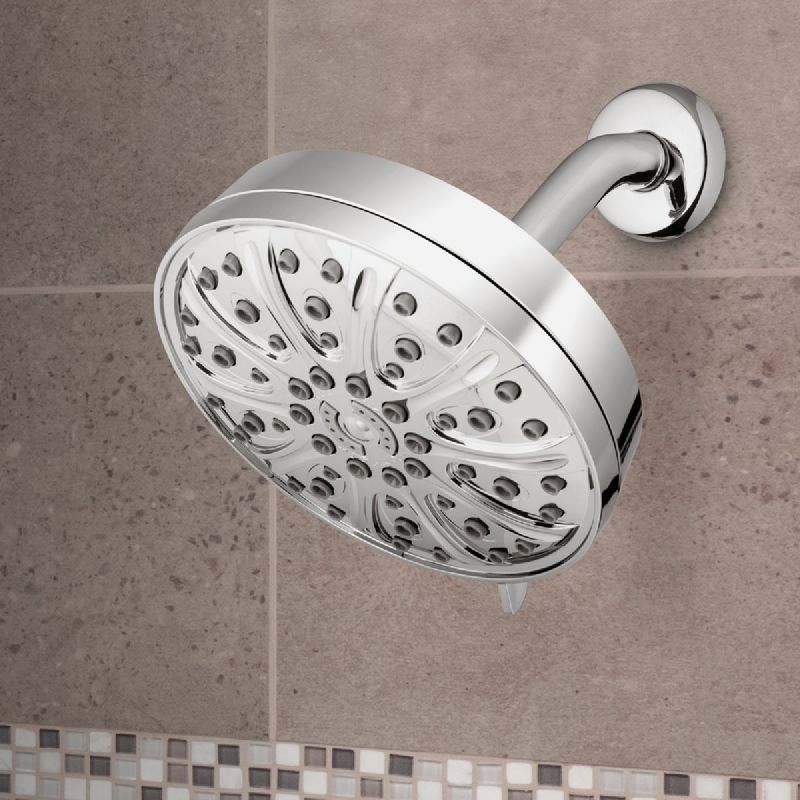 Waterpik Rain Shower with PowerPulse Massage 6-Spray Fixed Showerhead
