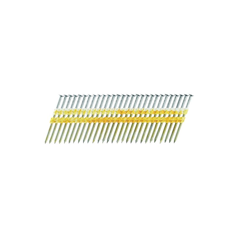 Senco GD25APBSN Collated Nail, 2-1/2 in L, Steel, Bright Basic, Full Round Head, Smooth Shank