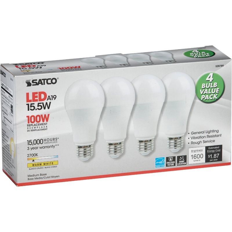 Satco A19 Medium LED Light Bulb