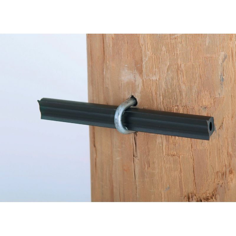Dare Tube Style Wood Post Electric Fence Insulator Black, Tube