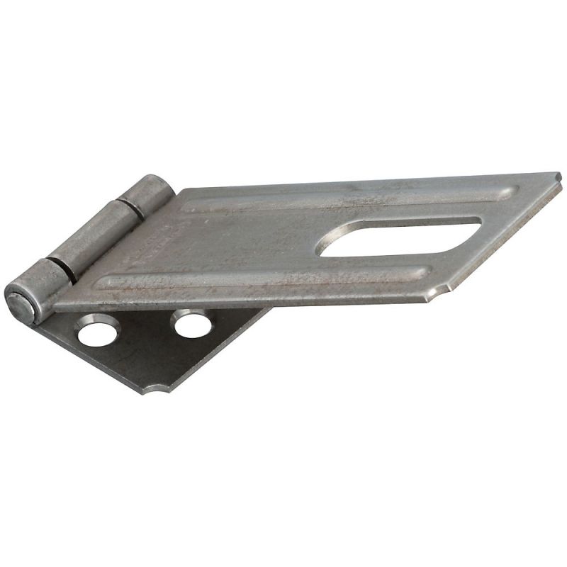 National Hardware V30 Series N102-764 Safety Hasp, 4-1/2 in L, 1-1/2 in W, Galvanized Steel, 0.44 in Dia Shackle
