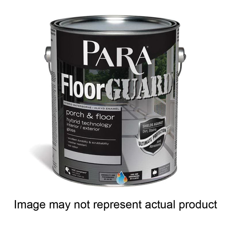 PARA FloorGuard 5556-16 Interior/Exterior Enamel Paint, Gloss, Light Gray, 1 gal Light Gray