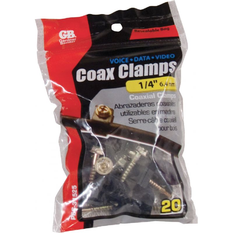 Gardner Bender Coaxial Cable Clamp Black