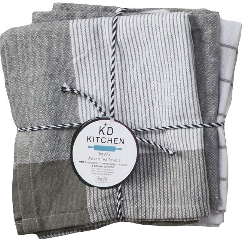 Kay Dee Designs Tea Towel Graphite (Pack of 2)