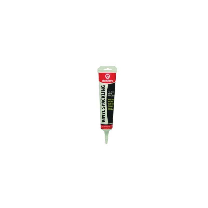 Red Devil 0615 Pre-Mixed Vinyl Spackling, White, 5.5 oz Squeeze Tube White