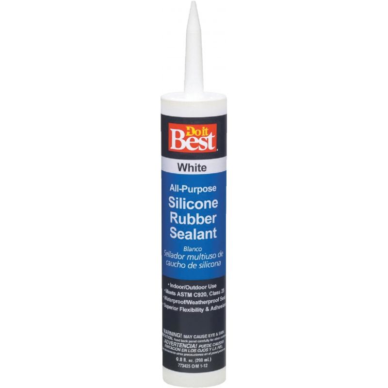 Do it Best All-Purpose Silicone Sealant White, 9.8 Oz. (Pack of 12)