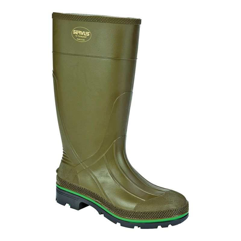 Servus Northener Series 75120-8 Non-Insulated Work Boots, 8, Brown/Green/Olive, PVC Upper, Insulated: No 8, Brown/Green/Olive