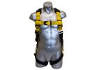 Guardian Fall Protection 37110 Full Body Harness, XL/2XL, 130 to 420 lb, Polyester Webbing, Black/Yellow XL/2XL, Black/Yellow