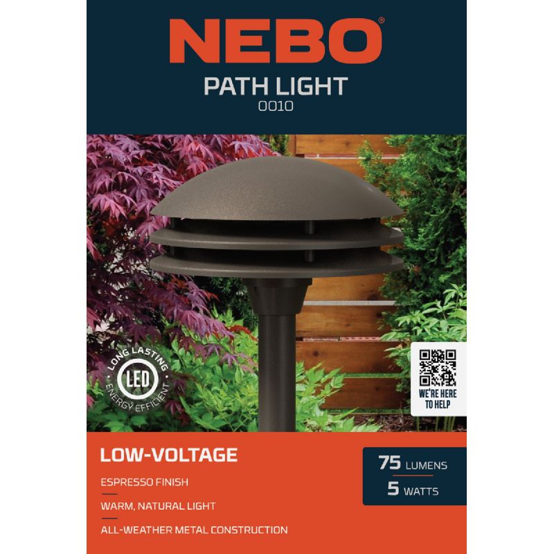 Nebo LED Pagoda Style Landscape Path &amp; Stake Light Espressso