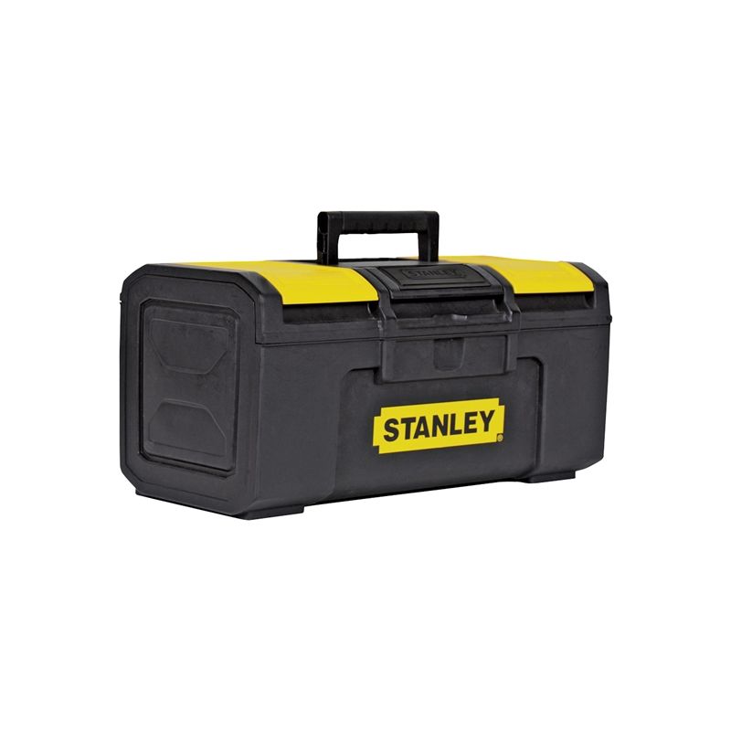Stanley STST16410 Tool Box, 50 lb, Polypropylene, Black/Yellow, 3-Compartment Black/Yellow