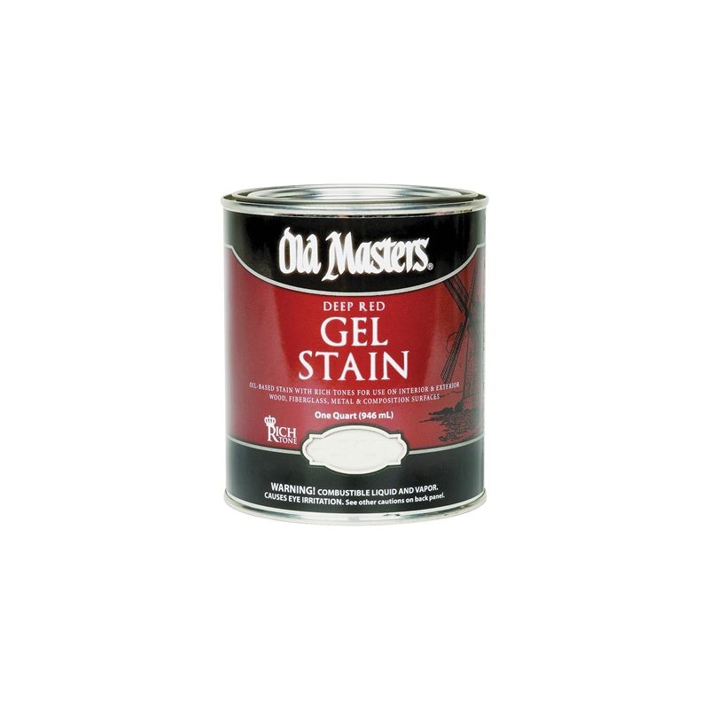 Old Masters 84304 Gel Stain, Rich Mahogany, Liquid, 1 qt, Can Rich Mahogany