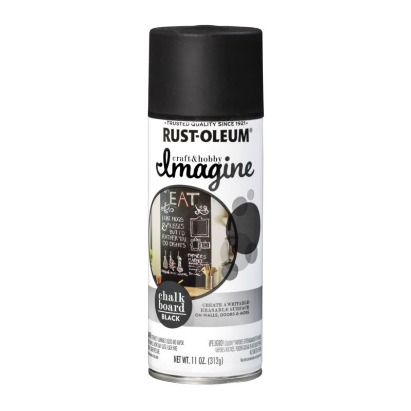Rust-Oleum 345690 Spray Paint, Chalkboard Black, 11 oz Chalkboard Black