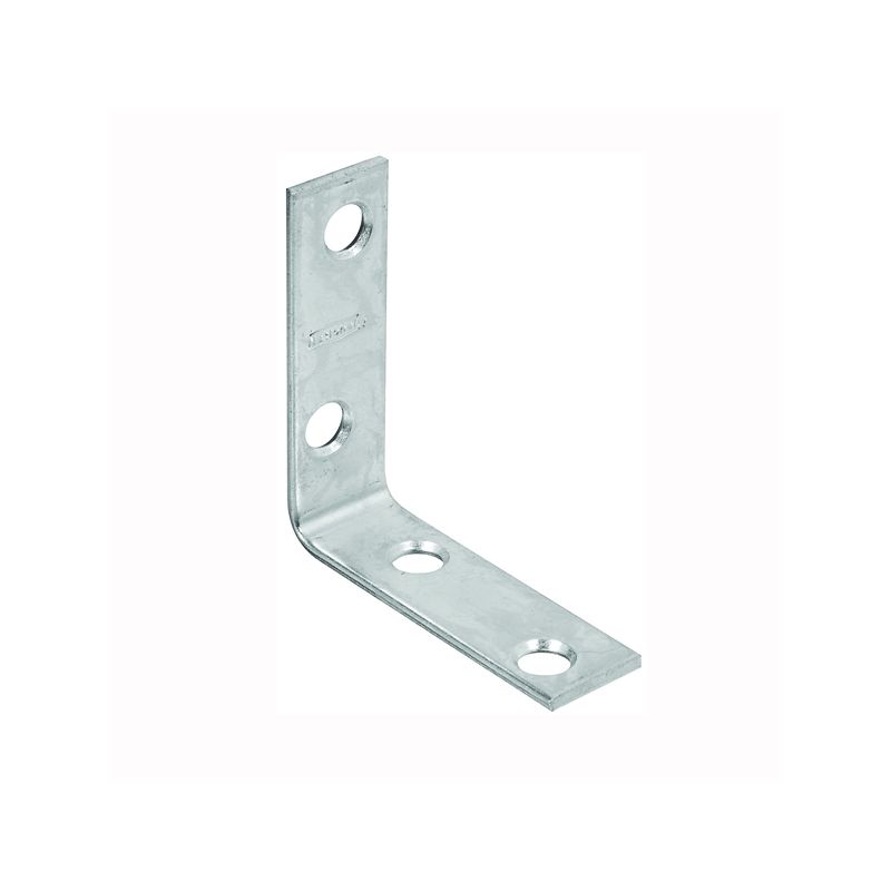 National Hardware 115BC Series N266-361 Corner Brace, 2 in L, 5/8 in W, Steel, Zinc, 0.08 Thick Material