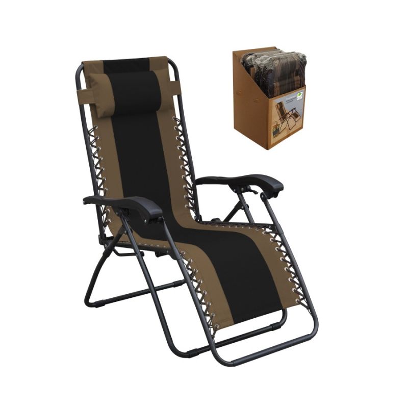 Seasonal Trends F4321OXBKOX64/OX3 Gravity Relaxing Chair, 70 cm (27.56 in) W, 159 cm (62.60 in) D, 110cm (43.31 in) H 250 Ib
