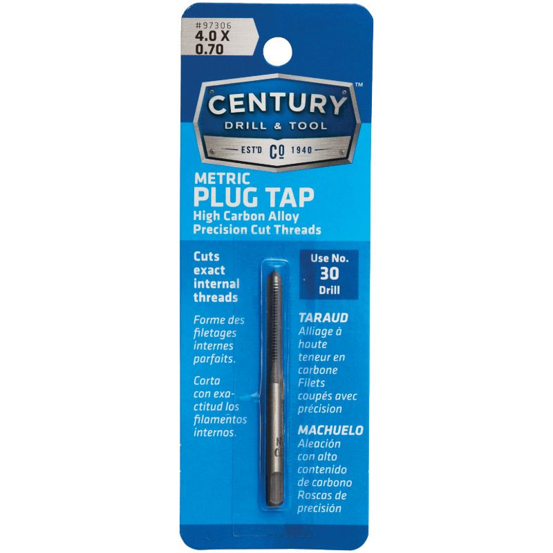 Century Drill &amp; Tool Metric Plug Tap 4.0X0.70