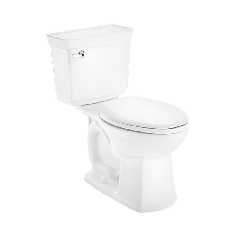 American Standard Astute VorMax Series 727AA124.020 Front Toilet, Elongated Bowl, 1.28 gpf Flush, 12 in Rough-In, White White
