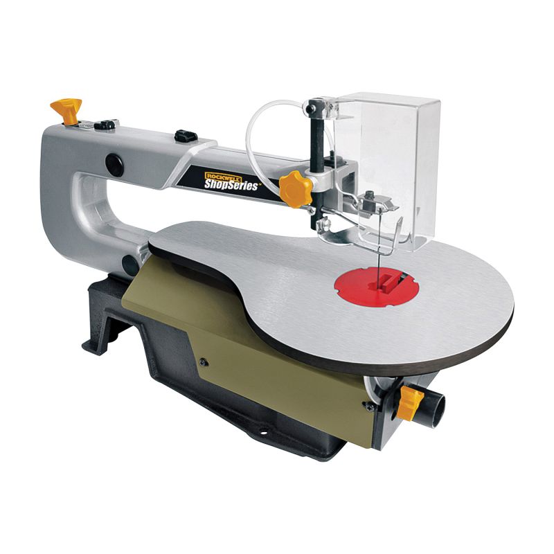 Rockwell RK7315 Corded Scroll Saw, 120 V, 1.2 A, 5 in L Blade, 2-1/2 in Cutting Capacity, 500 to 1700 spm Brown/Tan, 5 In