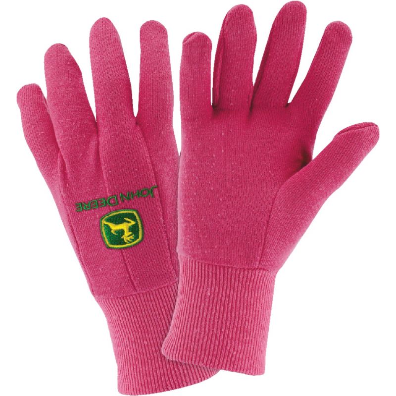 West Chester Protective Gear John Deere Fleece Lined Jersey Winter Glove 1 Size Fits All, Pink