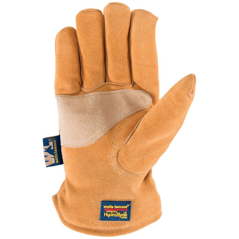 Wells Lamont Mens Cowhide Full Leather Slip-On Winter Work Gloves