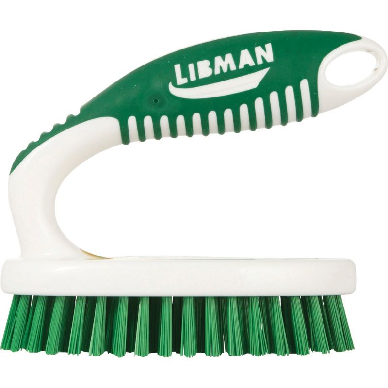 Libman White & Green Polymer 8 In. Ergonomic Rubber Grip Dish