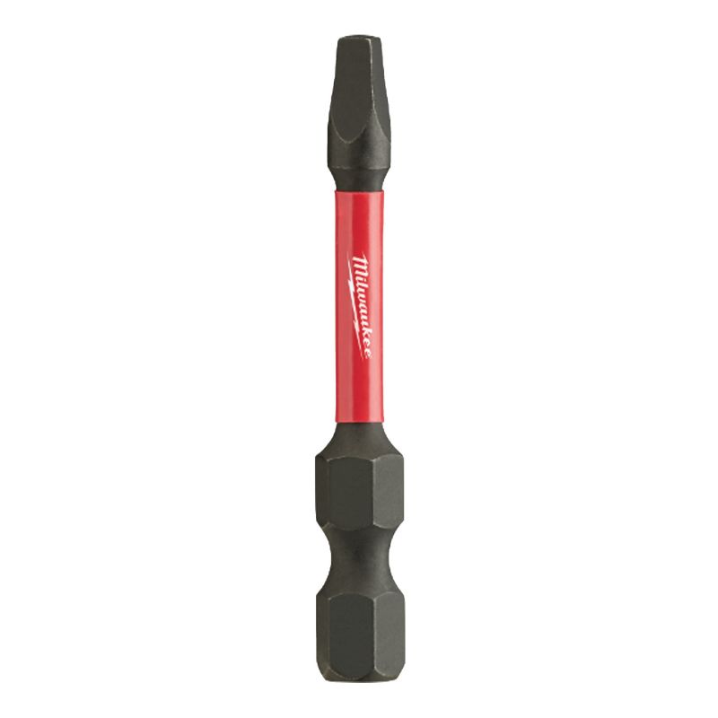 Milwaukee SHOCKWAVE 48-32-4772 Power Bit, #2 Drive, Square Recess Drive, 1/4 in Shank, Hex Shank, 2 in L
