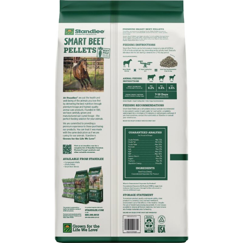 Standlee Premium Western Forage Smart Beets Horse Feed Supplement 40 Lb.