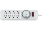 Do it 8-Outlet Power Strip With Timer White, 15A