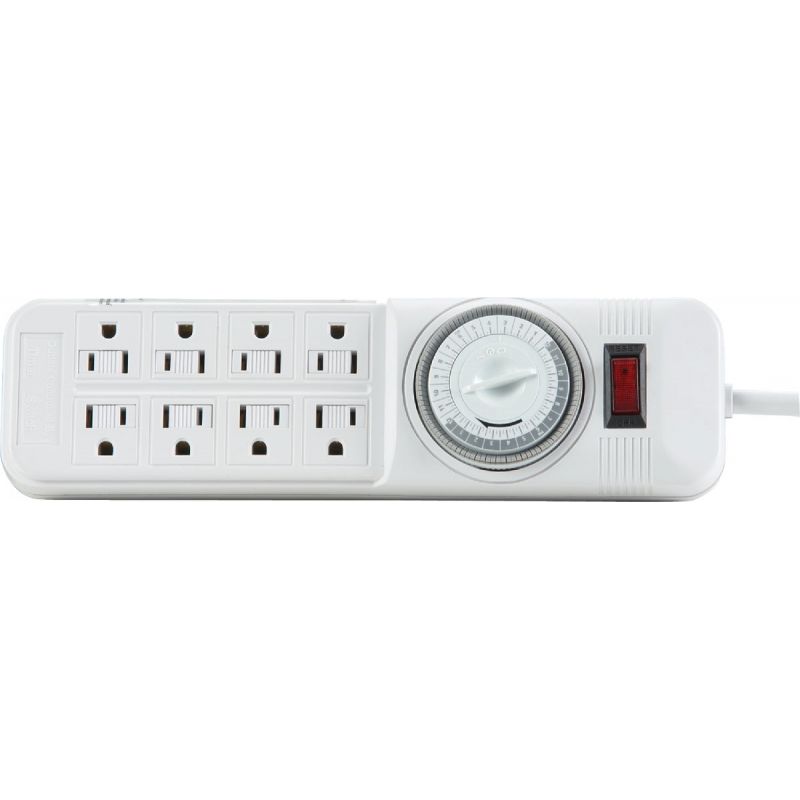 Do it 8-Outlet Power Strip With Timer White, 15A