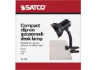 Satco 60W Clip-On Lamp Black